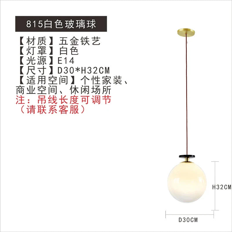 suspension en verre et métal pour décoration intérieure moderne