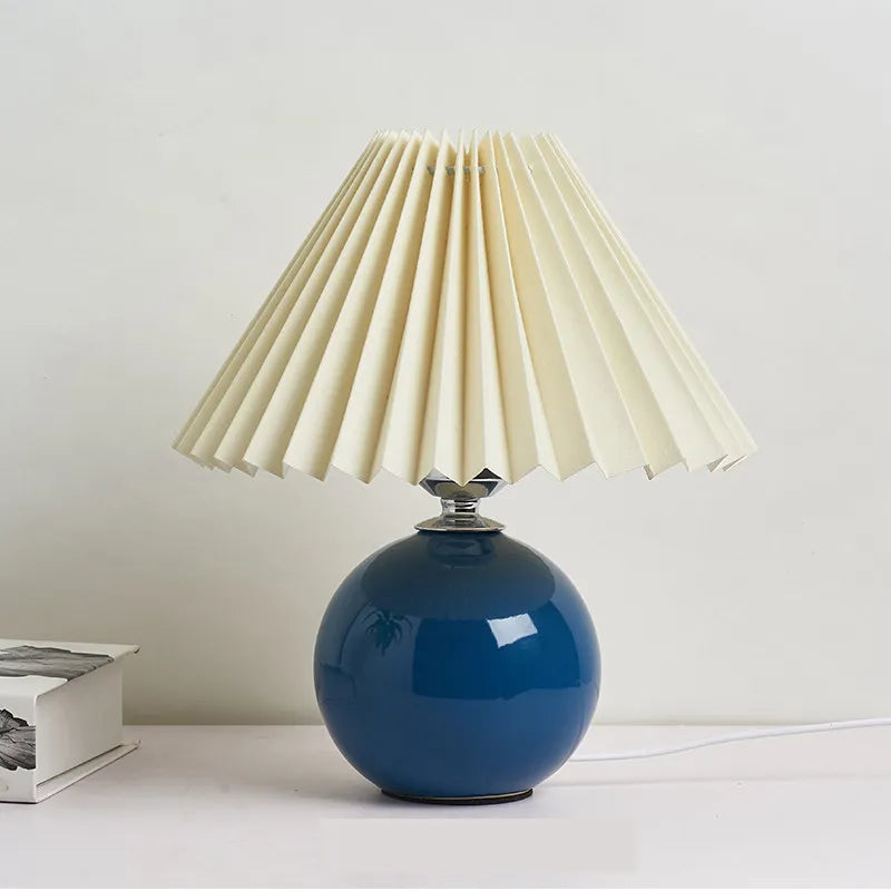 Lampe de table plissée coréenne