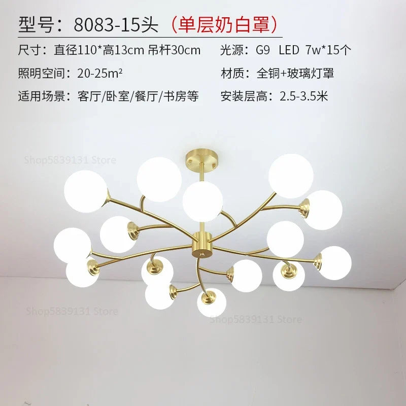 lustre led moderne nouvelle lampe suspension moléculaire nordique