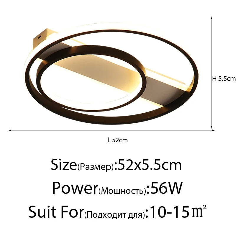 plafonnier led rond avec télécommande pour intérieur moderne