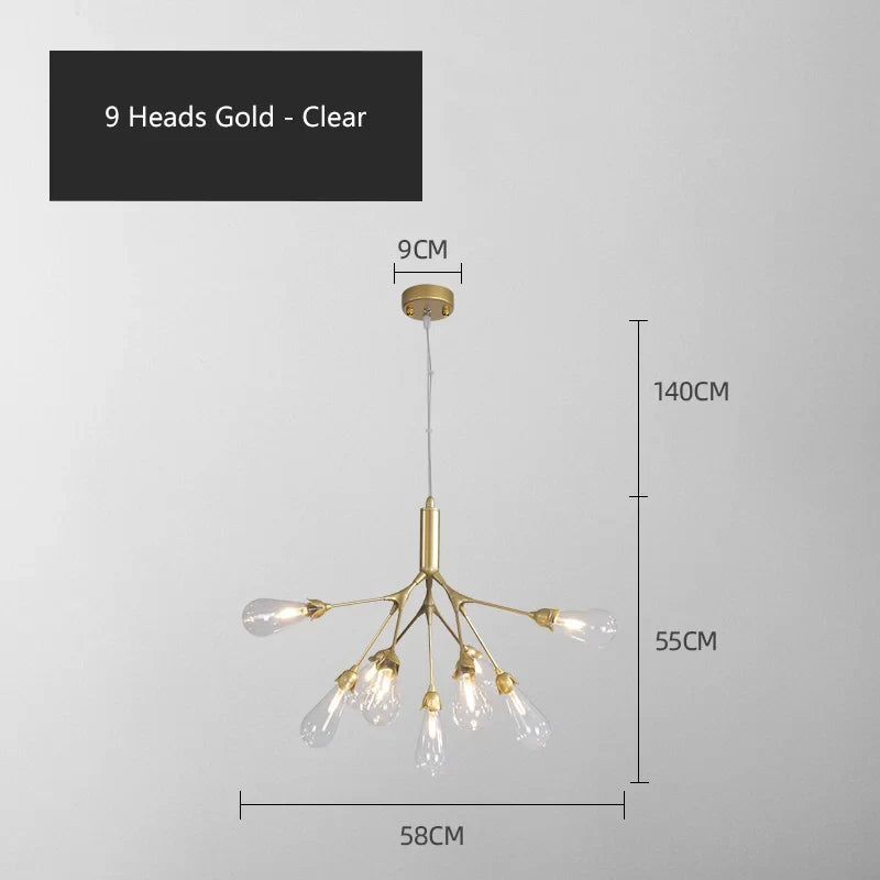 lustre luciole design post-moderne pour intérieur élégant et créatif