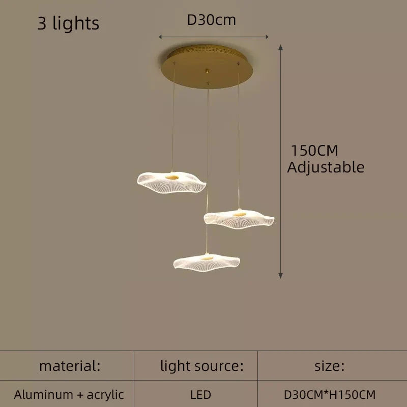 lustre nordique en acrylique design créatif pour espaces élégants