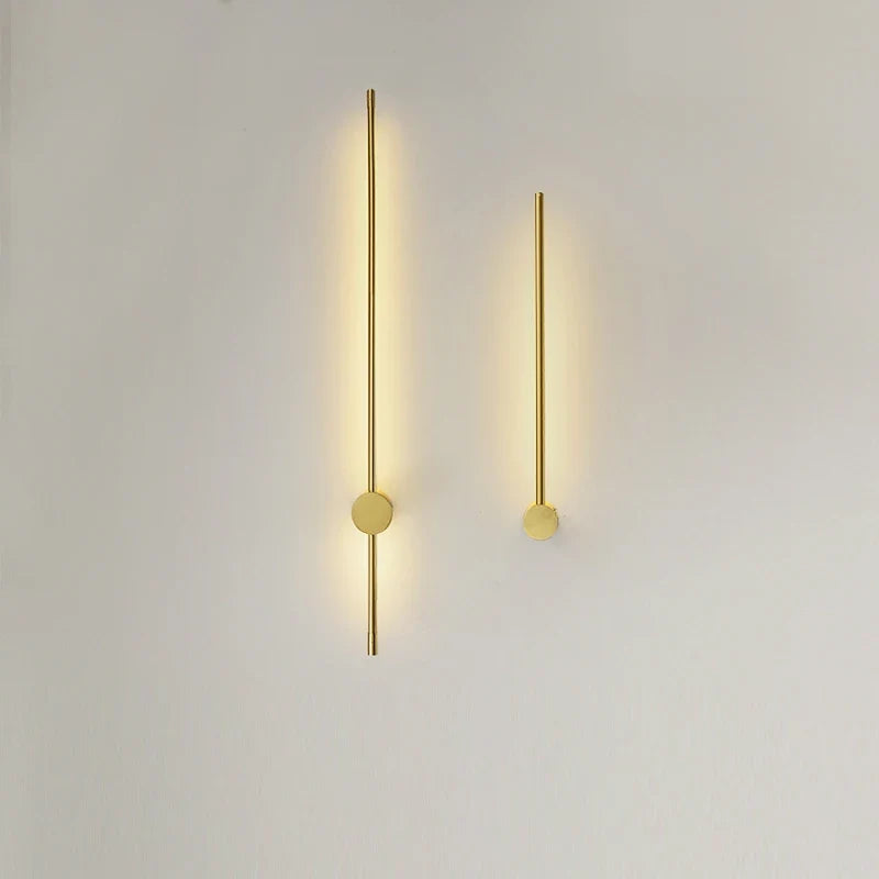 applique murale led nordique tige dorée style moderne créatif simple