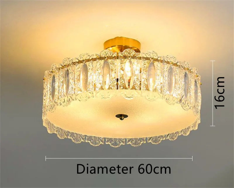 lustre rond en verre artistique pour intérieur moderne