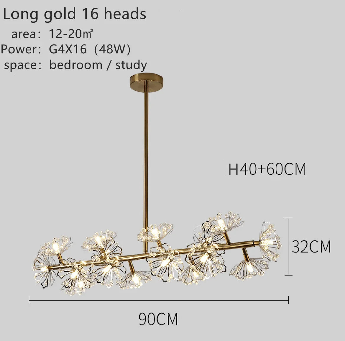 lustre moderne luxe en led pour éclairage intérieur