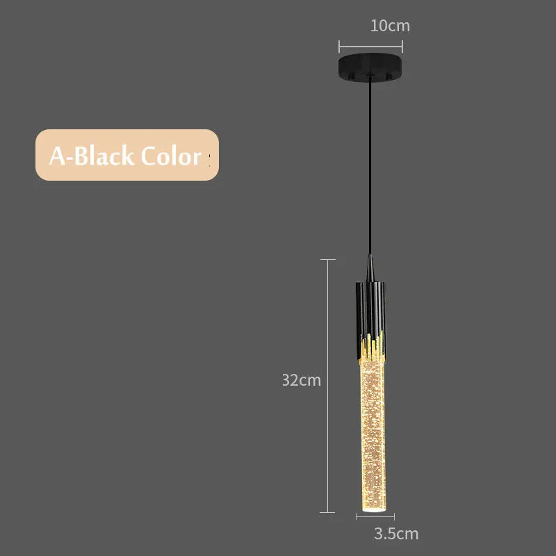 suspension en cristal de luxe avec télécommande pour chevet kistchen island led