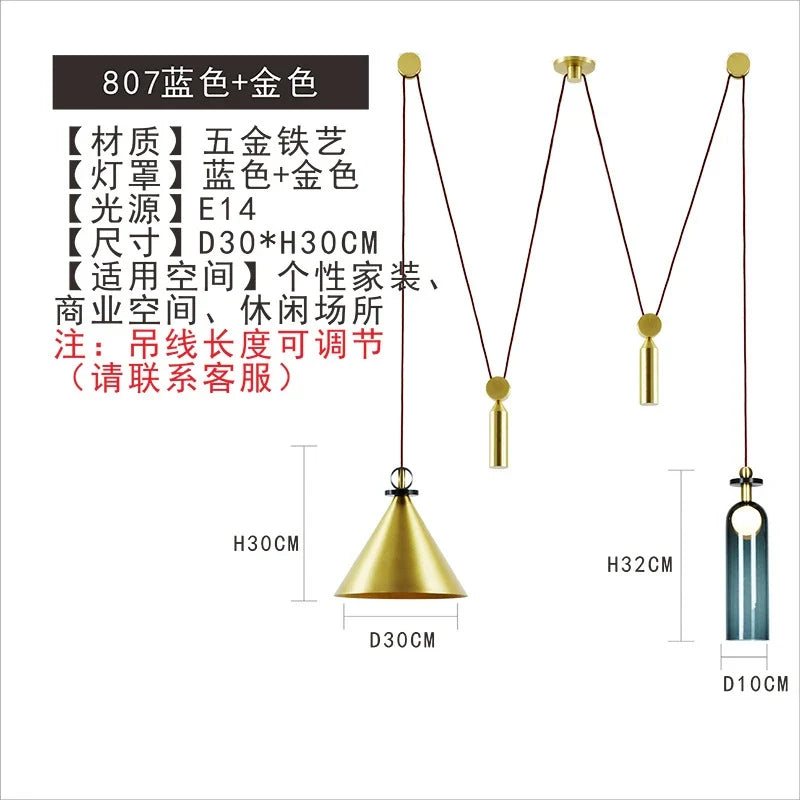 suspension en verre et métal pour décoration intérieure moderne
