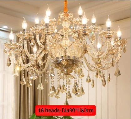 lustre en cristal lumineux pour décoration moderne élégante