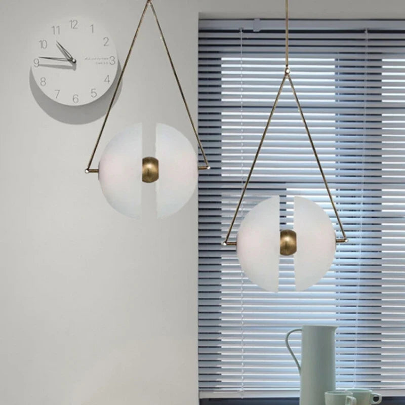 suspension nordique en verre pour décoration de loft et restaurant