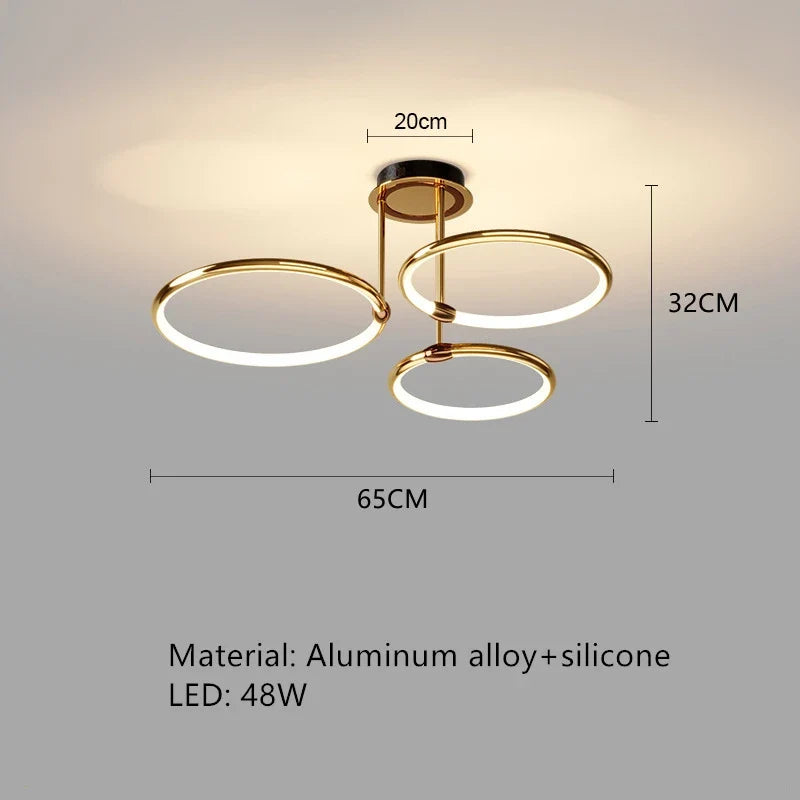 lustre led moderne avec télécommande et variateur pour intérieur