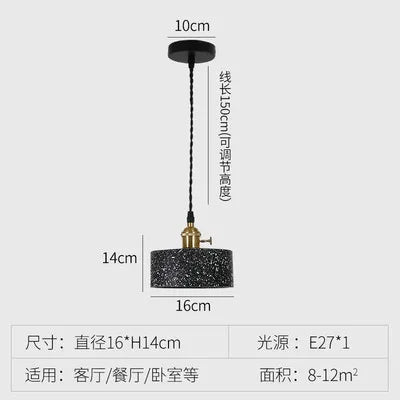 suspension industrielle en ciment pour table et bar