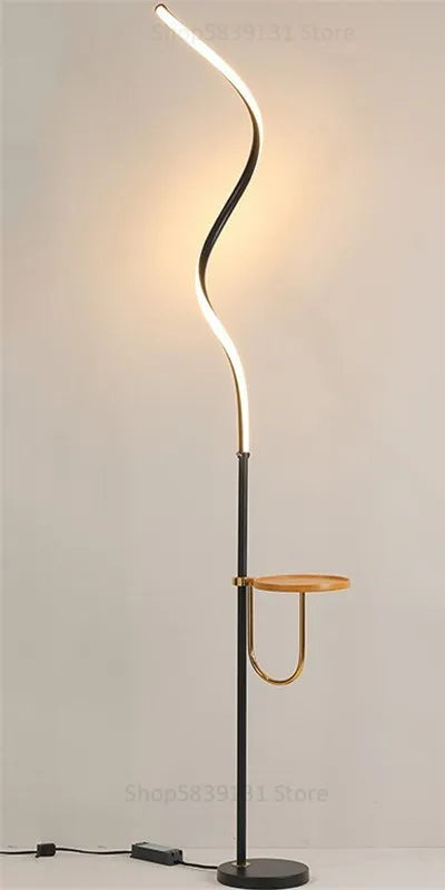 lampadaire led courbe moderne décoration nordique lampes debout luminaires