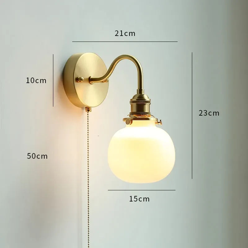 Applique murale LED cuivre moderne nordique