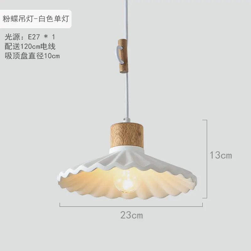 suspension moderne simple led en ciment nordique
