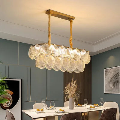suspension en cristal design nordique luxueux éclairage d'ambiance