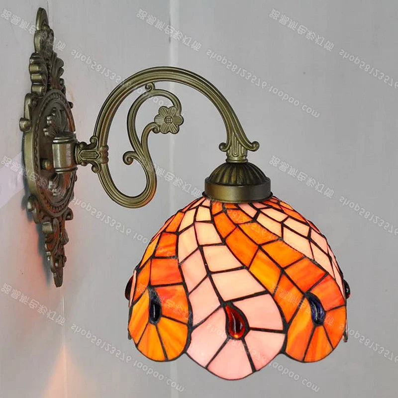 applique murale baroque américaine style tiffany pour éclairage décoratif