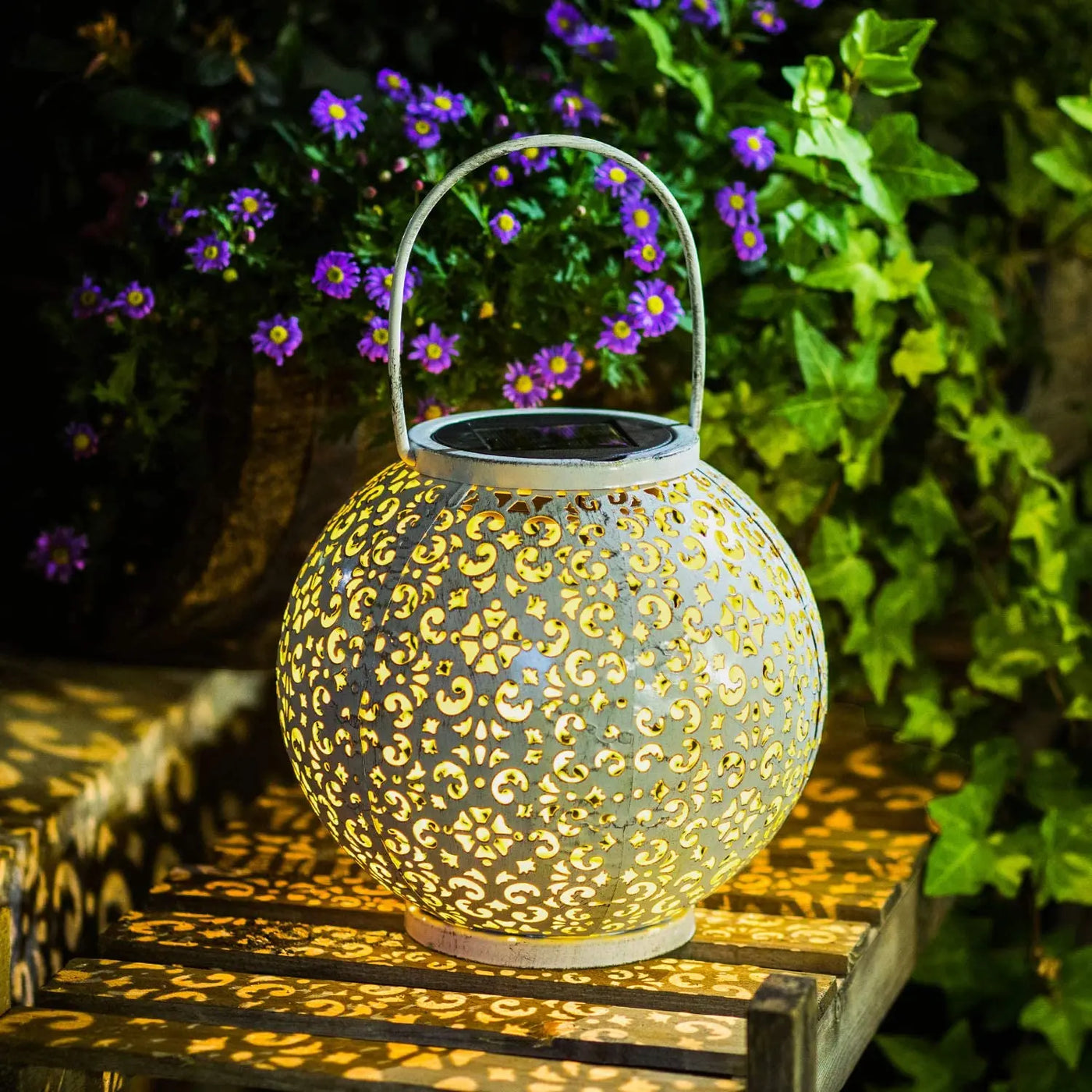 lanterne solaire suspendue décorative pour jardin extérieur