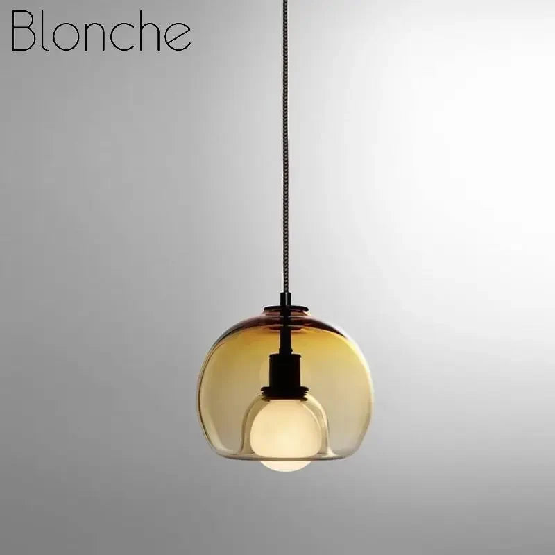 suspension en verre nordique créatif design moderne et élégant
