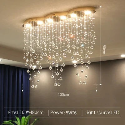 suspension en cristal pour décoration intérieure moderne élégante et lumineuse