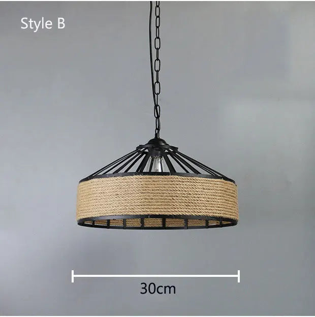 Corde de fer industrie américaine Loft lustre créatif phare Restaurant Bar café lumière salle à manger suspension lampe DropLight
