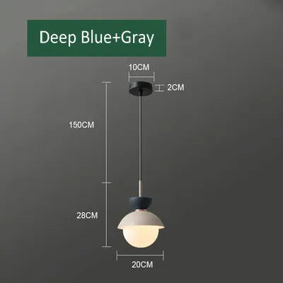 suspension créative avec abat-jour en verre et long câble