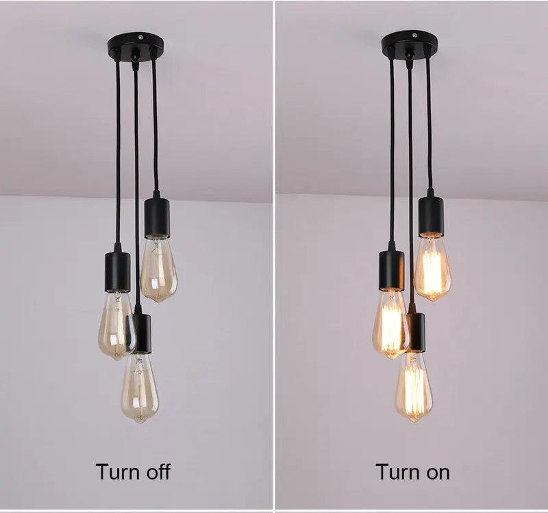Support suspension LED araignée noir blanc argent