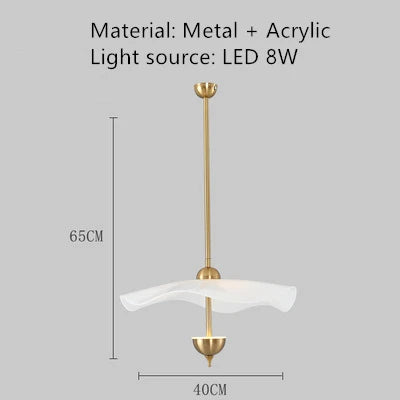 lustre led nordique en métal doré et acrylique décoratif pour intérieur