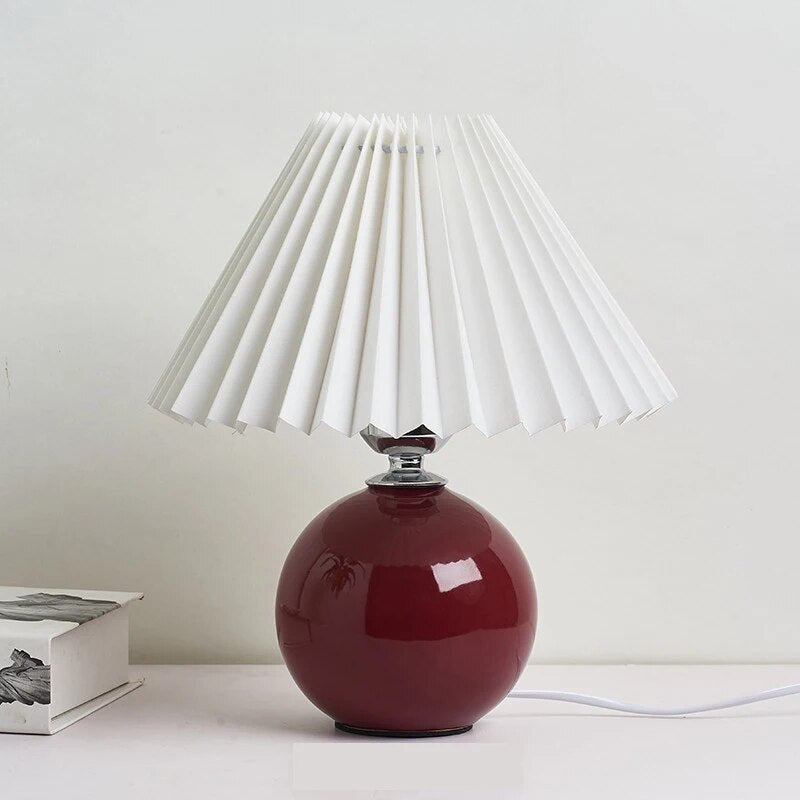 Lampe de table plissée coréenne