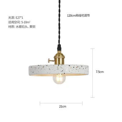 suspension industrielle en ciment pour table et bar