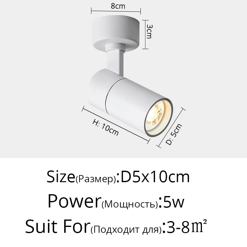 projecteur led rond carré surface montée angle réglable