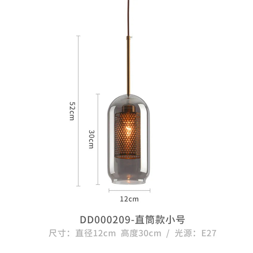 suspension moderne en verre pour décoration intérieure élégante