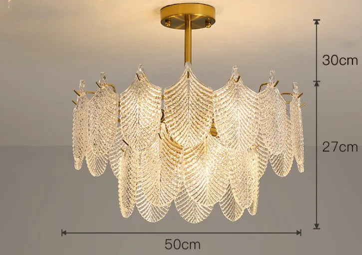 lustre de luxe en verre pour décoration intérieure élégante et moderne