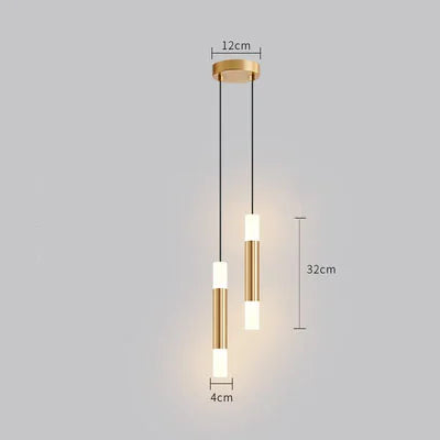 suspension LED en or art moderne long câble