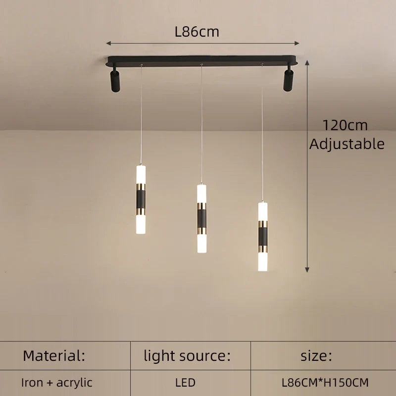 lustre à led moderne design réglable pour espaces divers