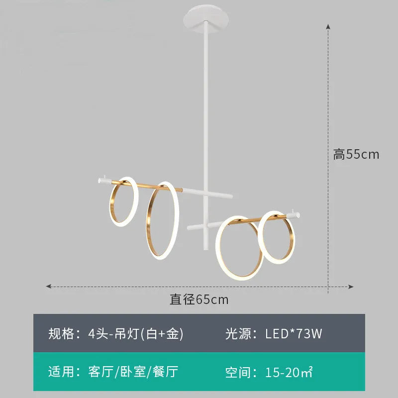 suspension LED design moderne pour décoration intérieure
