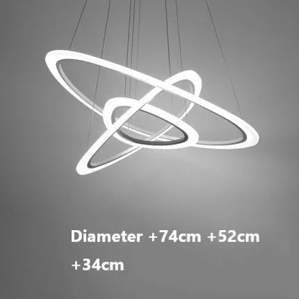 suspension moderne à LED en acrylique pour intérieur élégant