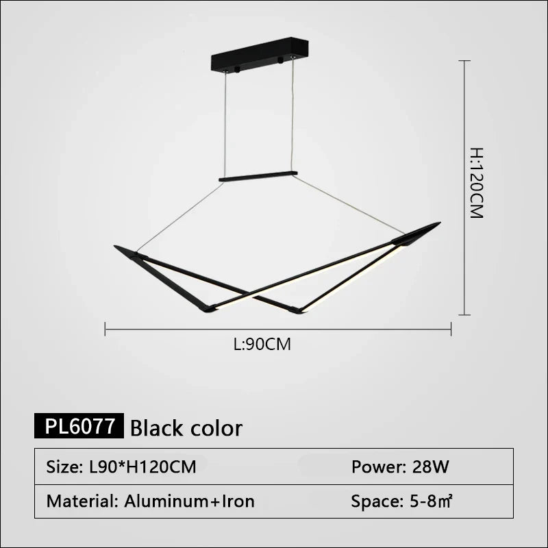 suspension led moderne dimmable pour un éclairage élégant