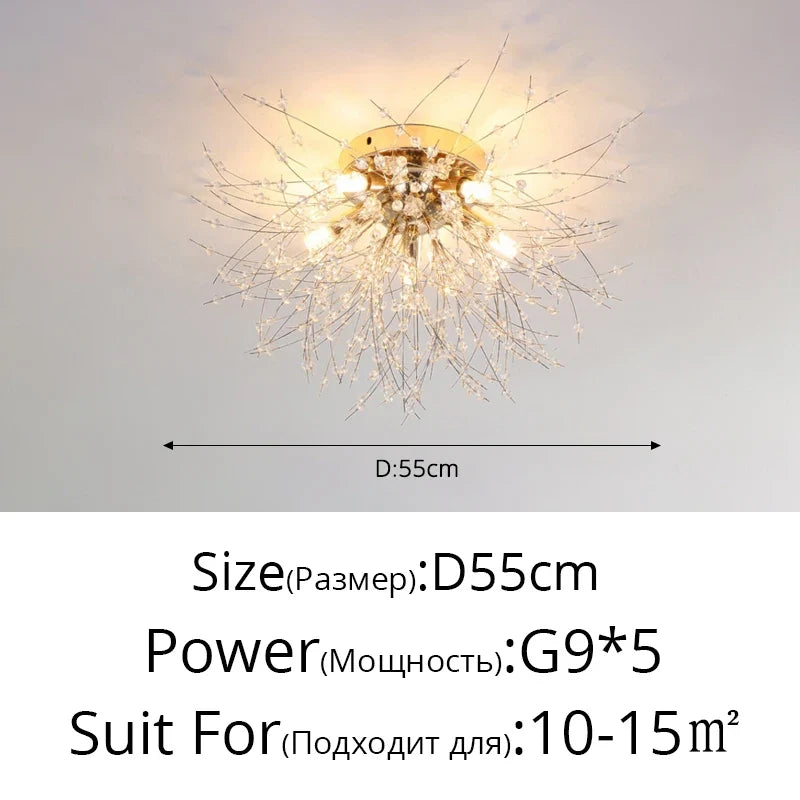 lustre led moderne luciole simple décoration intérieure