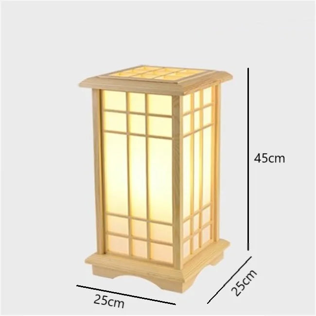 lampadaire tatami japonais moderne en bois massif led