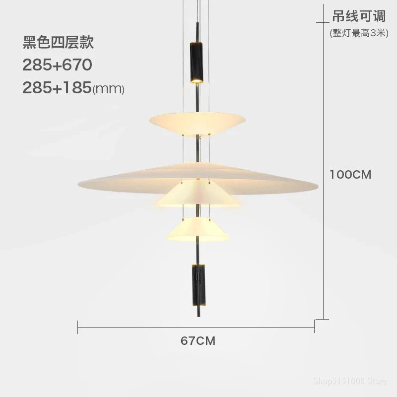 lustre moderne de flamant rose led pour décoration loft