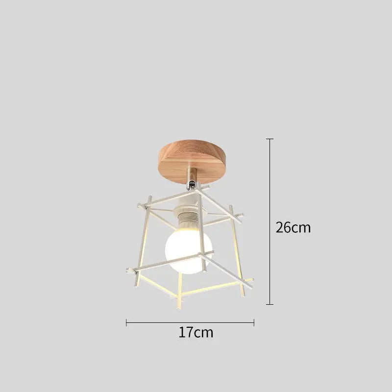 plafonnier led nordique moderne simple en fer triangle