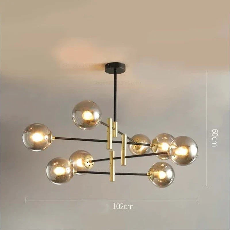 lustre led moderne boule de verre nordique luminaires créatifs