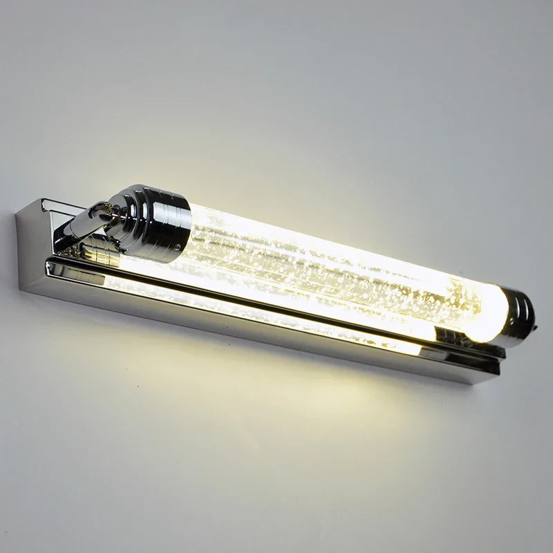 miroir de vanité en cristal minimaliste moderne avec lumières led