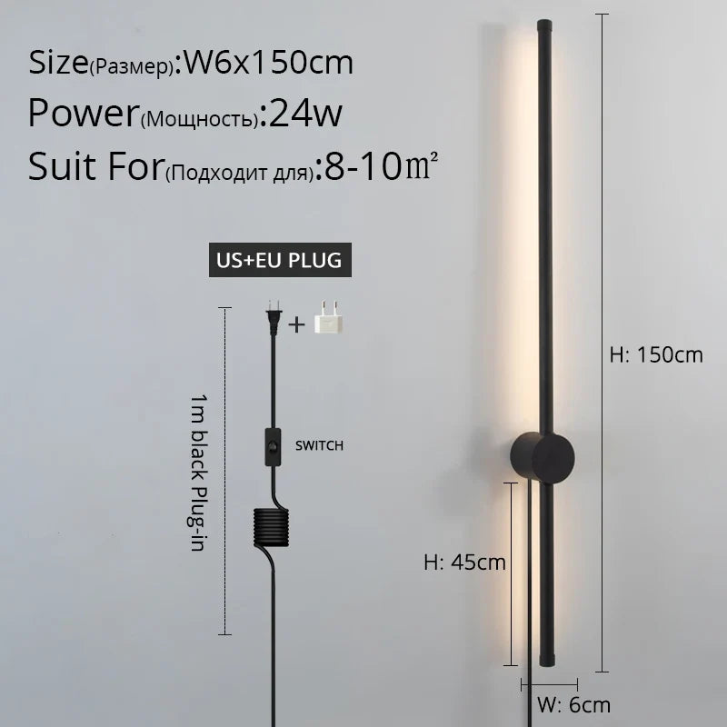 Simple avec prise 	 applique murale LED moderne lumières salon étude chambre chevet couloir allée salon cuisine lampe éclairage intérieur