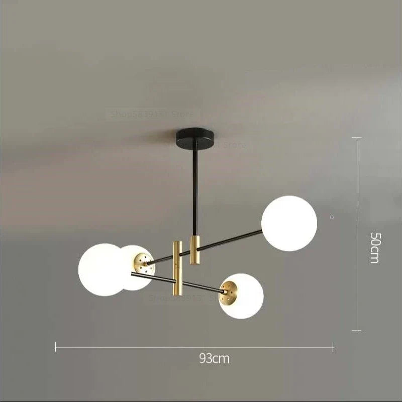lustre led moderne boule de verre nordique luminaires créatifs