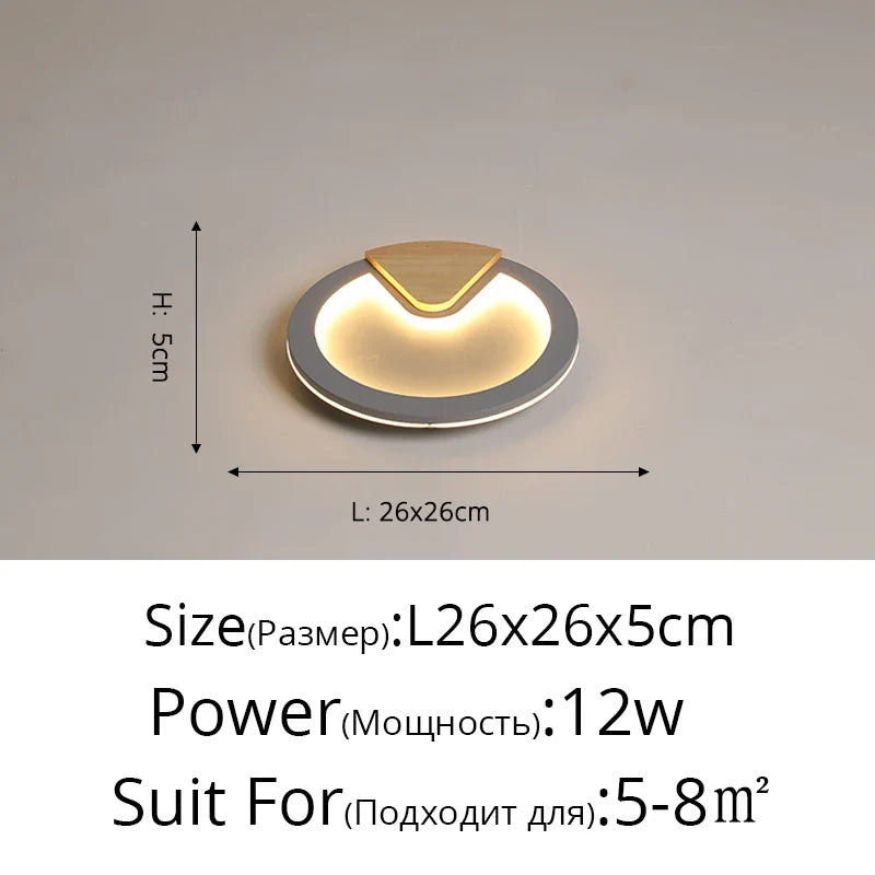 lustre led moderne en fer et bois pour intérieur minimaliste