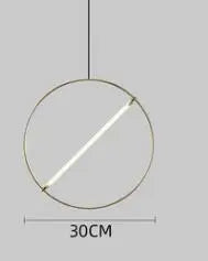 suspension circulaire post-moderne créative luxe design élégant