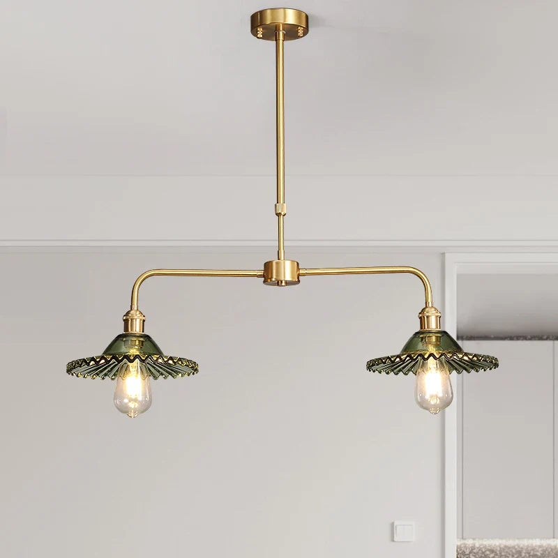 All copper dining room, simple table lamp, modern retro, nostalgic, Nordic porch, coffee shop, American style country Chandelier