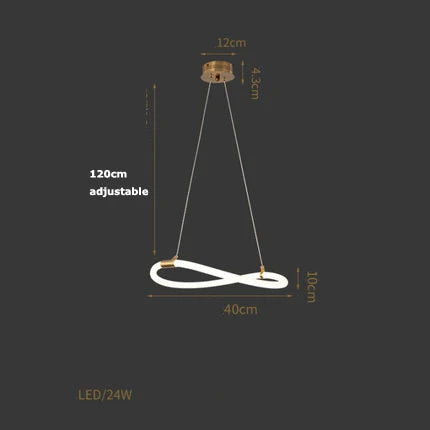 suspension postmoderne ronde en métal pour un éclairage élégant