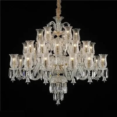 lustre en cristal européen pour décoration moderne et élégante